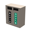 Euro Double Recycler Bin